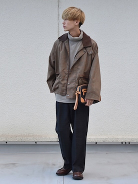 「kutir（クティール）のアイテム（ブルゾン）」を使った、おやすみくん💤さん（メンズ・170cm）の冬コーディネート