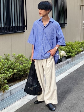 「NIDO（ニド）のアイテム」を使った、おやすみくん💤さん（メンズ・170cm）の夏コーディネート