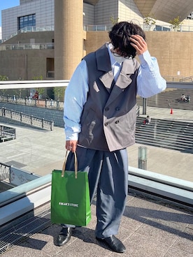 「epnok」｜「アイテム（その他）」を使った、おやすみくん💤さん（メンズ・170cm）の春コーディネート