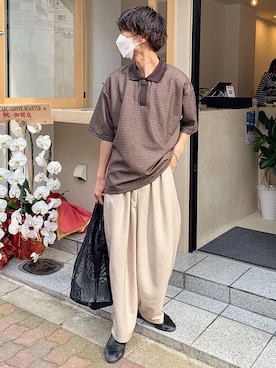 「チドリ柄」｜「アイテム（その他）」を使った、おやすみくん💤さん（メンズ・170cm）の夏コーディネート