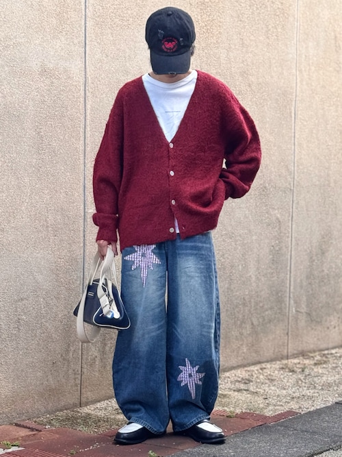 シルバーボタンシャギーカーディガン（カーディガン/ボレロ）｜epnok