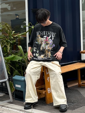 おやすみくん💤さん（メンズ・170cm）の夏コーディネート