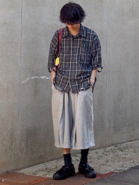 「アイテム（スウェットパンツ）」を使った、おやすみくん💤さん（メンズ・170cm）の秋コーディネート
