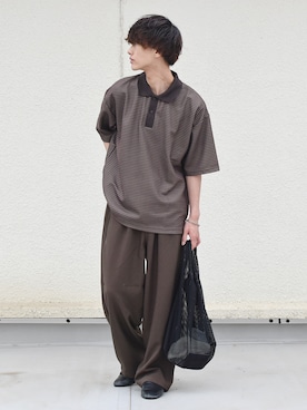 「デニムっていいよね」｜「アイテム（スラックス）」を使った、おやすみくん💤さん（メンズ・170cm）の夏コーディネート