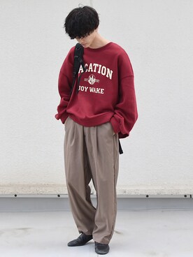 「NIDO（ニド）のアイテム」を使った、おやすみくん💤さん（メンズ・170cm）の春コーディネート