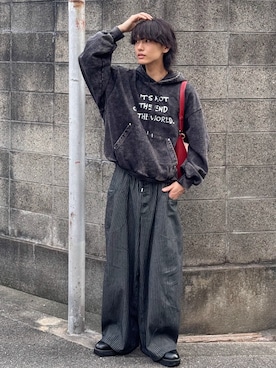 「アイテム（ハンドバッグ）」を使った、おやすみくん💤さん（メンズ・170cm）の秋コーディネート