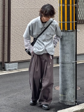 おやすみくん💤さん（メンズ・170cm）の春コーディネート