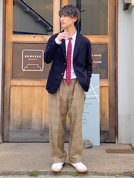 おやすみくん💤さん（メンズ・170cm）の春コーディネート