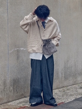 「アイテム（ショルダーバッグ）」を使った、おやすみくん💤さん（メンズ・170cm）の秋コーディネート