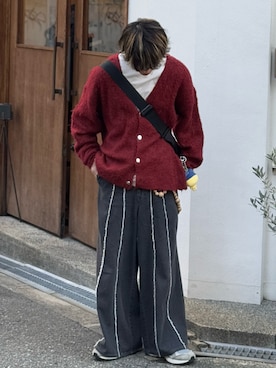 「アイテム（カーディガン/ボレロ）」を使った、おやすみくん💤さん（メンズ・170cm）の秋コーディネート