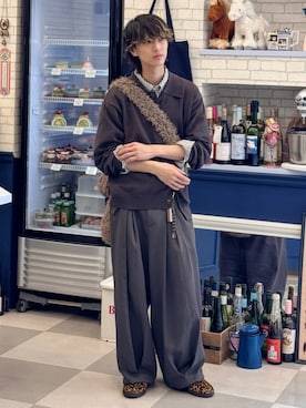 おやすみくん💤さん（メンズ・170cm）の春コーディネート