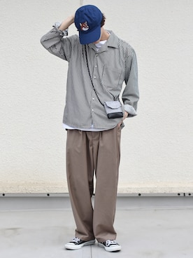 「NIDO（ニド）のアイテム」を使った、おやすみくん💤さん（メンズ・170cm）の春コーディネート