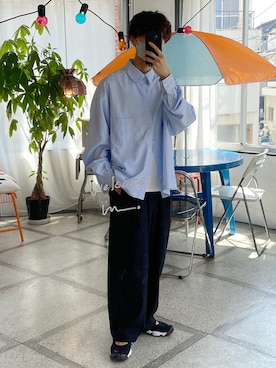 「INTER FACTORY（インターファクトリー）のアイテム（シャツ/ブラウス）」を使った、おやすみくん💤さん（メンズ・170cm）の夏コーディネート