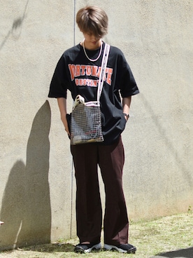 「大学生」｜「アイテム（その他）」を使った、おやすみくん💤さん（メンズ・170cm）の夏コーディネート