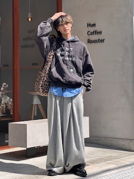 「Perushu（ペルーシュ）のアイテム」を使った、おやすみくん💤さん（メンズ・170cm）の春コーディネート