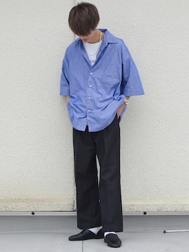 「NIDO（ニド）のアイテム（トップス）」を使った、おやすみくん💤さん（メンズ・170cm）の秋コーディネート