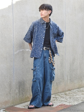 「アイテム（ウォレットチェーン）」を使った、おやすみくん💤さん（メンズ・170cm）の夏コーディネート