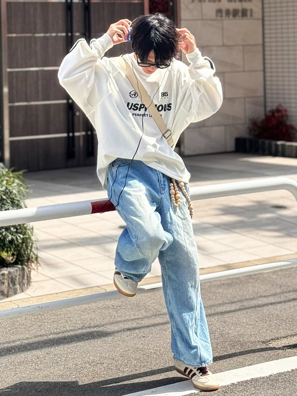 ZIP FIVE】 袖 サイドライン ストレッチ 長袖 ゲーム ロゴ Tシャツ