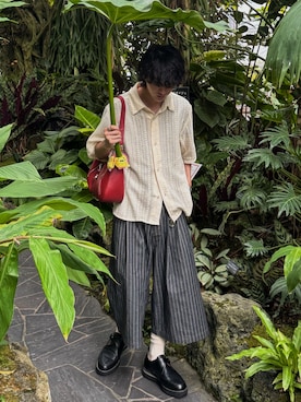「アイテム（キーホルダー）」を使った、おやすみくん💤さん（メンズ・170cm）の夏コーディネート