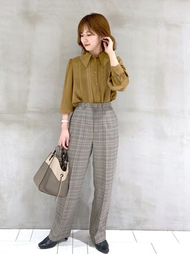 「アイテム（デニムパンツ、その他）」を使った、みっちーさん（レディース・156cm）の秋コーディネート