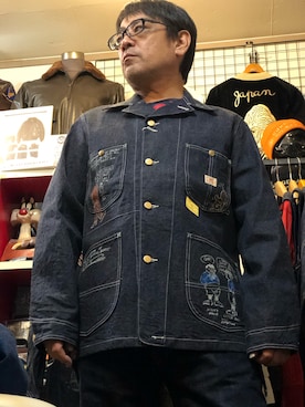 「ハンドペイント」｜デルソル熊本👖さん（メンズ・170cm）の秋コーディネート