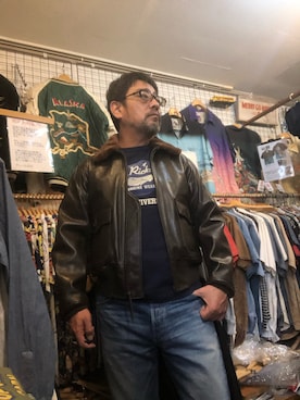 「アイテム（ジャケット/アウター、ブラウン系）」を使った、デルソル熊本👖さん（メンズ・170cm）の秋コーディネート