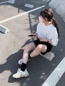 「秋先取りコーデ」｜「アイテム（トップス）」を使った、s h i o r iさん（レディース・158cm）の夏コーディネート