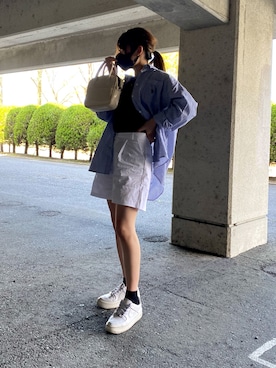 「CLEA（クレア）のアイテム（ショルダーバッグ）」を使った、s h i o r iさん（レディース・158cm）の春コーディネート