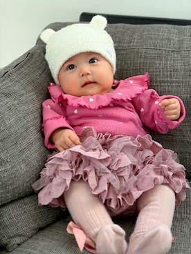 「petit main（プティマイン）のアイテム」を使った、Rem♡さん（キッズ・80cm）の冬コーディネート