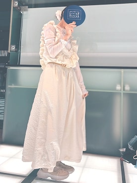 「アイテム（ジャンパースカート）」を使った、抹茶。さん（レディース・156cm）の秋コーディネート