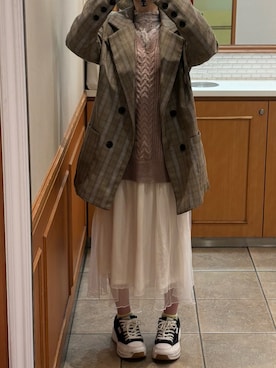 「アイテム（スカート）」を使った、まいみ🐼さん（レディース・143cm）の秋コーディネート