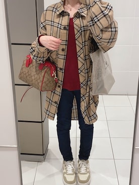 「アイテム（デニムパンツ）」を使った、まいみ🐼さん（レディース・143cm）の秋コーディネート