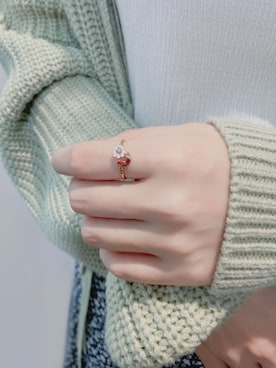 「アイテム（リング）」を使った、本社スタッフ（BLOOM ONLINE STORE）さん（レディース・157cm）の秋コーディネート