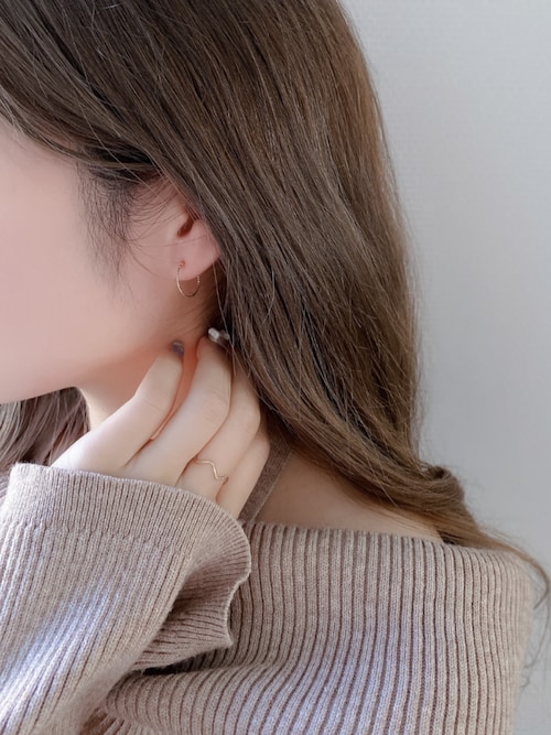 K10 イエローゴールド フープピアス BLOOM/ブルーム WEB限定（ピアス