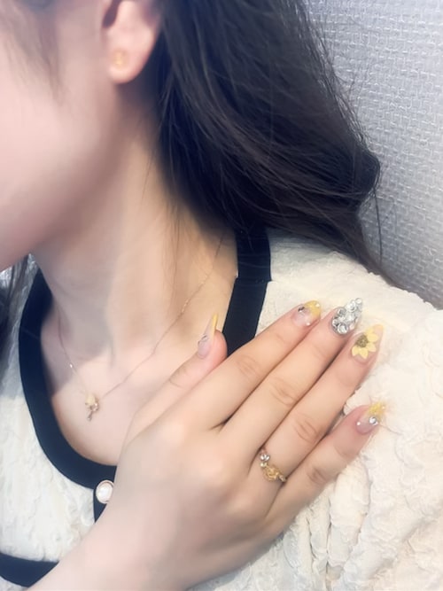 8月誕生花 K10 ピンクゴールド ヒマワリ ピアス 片耳用 BLOOM