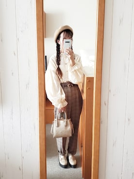 「rps（アールピーエス）のアイテム（ハンチング/ベレー帽）」を使った、みうさん（レディース・155cm）の秋コーディネート