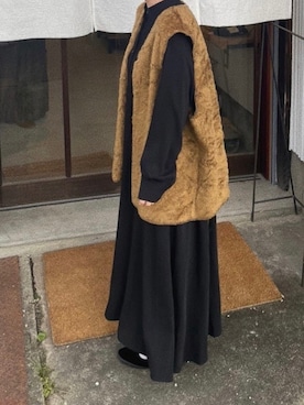 「Graphpaper（グラフペーパー）のアイテム（ワンピース/ドレス）」を使った、𝒦さん（レディース・152cm）の秋コーディネート