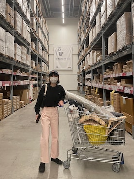 「ごきげんウィーク」｜「アイテム（スリッポン）」を使った、re!naさん（レディース・164cm）の春コーディネート