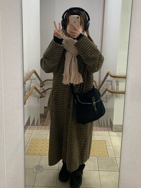 「so4u（ソーフォーユー）のアイテム」を使った、moeka5さん（レディース・153cm）の冬コーディネート