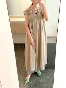 「BEAMS（ビームス）のアイテム（ピアス（両耳用））」を使った、taroさん（レディース・157cm）の秋コーディネート
