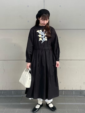 「春服デビュー宣言」｜「アイテム（ハンチング/ベレー帽）」を使った、kanaさん（レディース・163cm）の春コーディネート