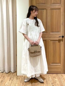 「TSUHARU by Samansa Mos2（ツハルバイサマンサモスモス）のアイテム（サンダル）」を使った、kanaさん（レディース・163cm）の春コーディネート