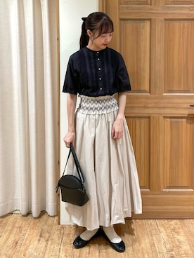 「TSUHARU by Samansa Mos2（ツハルバイサマンサモスモス）のアイテム（スカート）」を使った、kanaさん（レディース・163cm）の夏コーディネート