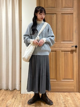 「Samansa Mos2（サマンサ モスモス）のアイテム（ブーツ）」を使った、kanaさん（レディース・163cm）の冬コーディネート