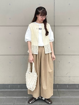 「みんなの白Tフェス」｜kanaさん（レディース・163cm）の夏コーディネート