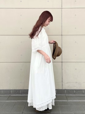 「TSUHARU by Samansa Mos2（ツハルバイサマンサモスモス）のアイテム（ワンピース/ドレス）」を使った、kanaさん（レディース・161cm）の春コーディネート