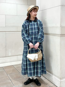 「チェック柄に恋してる」｜「アイテム（その他シューズ）」を使った、kanaさん（レディース・163cm）の春コーディネート