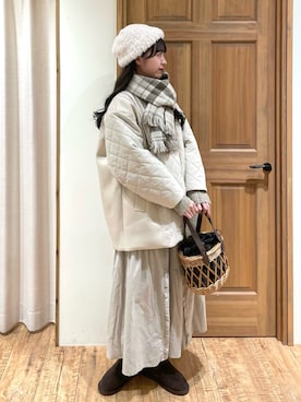 「Samansa Mos2（サマンサ モスモス）のアイテム（ブーツ）」を使った、kanaさん（レディース・163cm）の冬コーディネート
