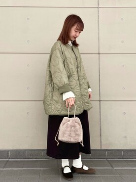 「秋トレンド2021」｜「アイテム（ブルゾン）」を使った、kanaさん（レディース・163cm）の秋コーディネート