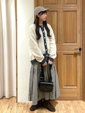 「Samansa Mos2（サマンサ モスモス）のアイテム（ブーツ）」を使った、kanaさん（レディース・163cm）の冬コーディネート